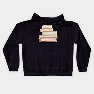 Cozy Stack of Books Illustration Kids Hoodie